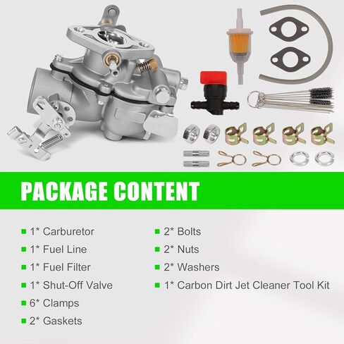 LEAPTREND LZ63C Carburetor Carb Kit متوافق مع محرك Zenith Updraft Gas Wisconsin L63S1 VH4D 2-1/4" Mount 1957-1976، استبدال 12098 12098B 12229 in Kuwait