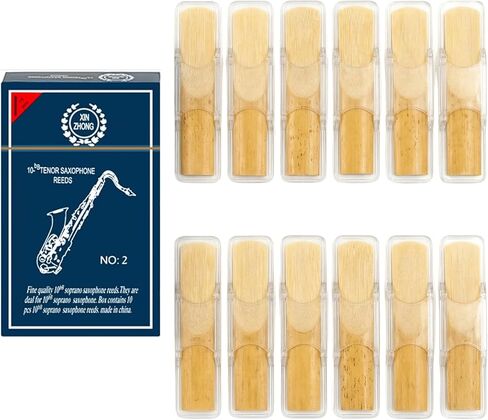 Alto Saxophone Reeds Strength 3.0-10 Pack Professional Cane Reeds for Alto Sax, Individually Wrapped with Plastic Case - Rich Tone for Intermediate & Advanced Players in Saudi Arabia