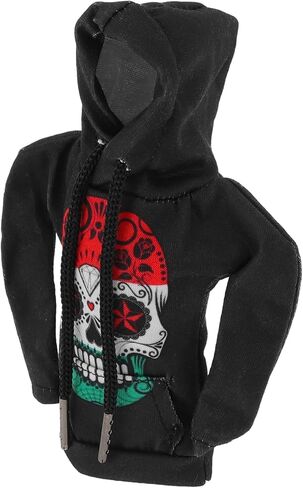 Universal 11x15.5cm/4.33"x6.1" Gear Shift Knob Cover Stick Shifting Handle Protector Polyester 1 Pc Skeleton Hoodie Style Red Grey Green Black in Kuwait