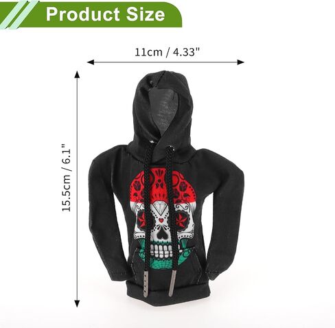 Universal 11x15.5cm/4.33"x6.1" Gear Shift Knob Cover Stick Shifting Handle Protector Polyester 1 Pc Skeleton Hoodie Style Red Grey Green Black in Kuwait