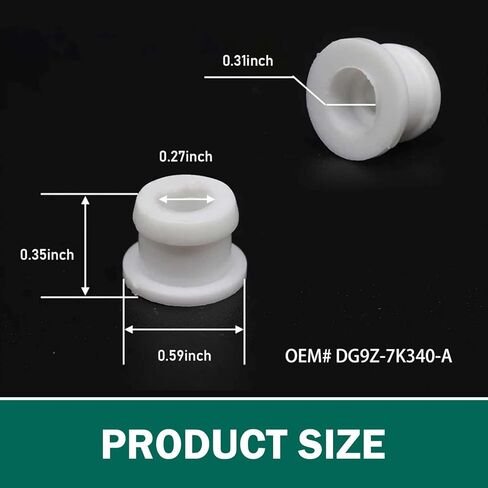 طقم جلبة كابل ناقل الحركة مكون من قطعتين، طقم إصلاح جلبة ناقل الحركة الأوتوماتيكي، OEM # DG9Z-7K340-A، متوافق مع Ford Focus Edge Fusion Escape Transit Connect C-Max (أبيض) in Kuwait