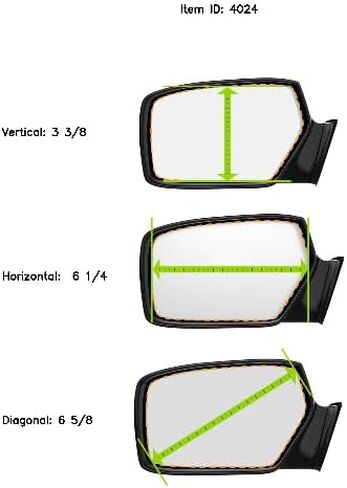 Burco 4024 Driver Side Power Replacement Mirror Glass for 2003-2008 BMW Z4 in Kuwait