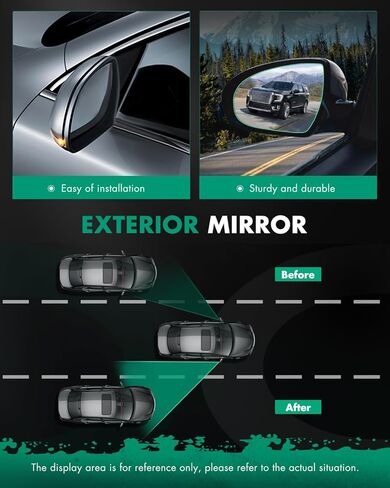 SCITOO Driver Side Mirror Glass Compatible with 2007 2008 2009 2010 2011 For Ford Edge 2007-2010 For Lincoln MKX Heating Chrome Left Outside Exterior Mirror Glass in Kuwait