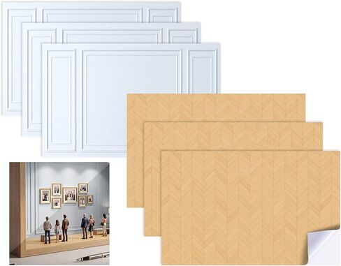 Lewtemi 6 Sheets Dollhouse Wallpaper & Flooring Set Self Adhesive Paper Mini Dollhouse Accessories for Miniature Museum Wall Floor DIY Mini Room Decor 11.8 x 7.9 Inch(Checkered Style,Red,Black White) in Kuwait