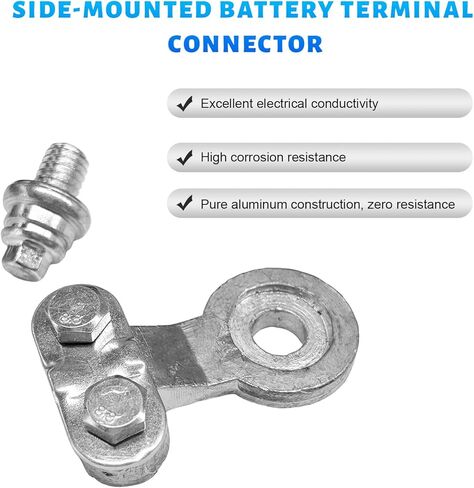 2 PCS 3/8"-16 Lead Side Post Battery Terminal Connectors, Corrosion-Resistant Side Post Batteries Cable End Connector, Standard Battery Terminal Adapter for Sedan Truck Marine Boat in Saudi Arabia