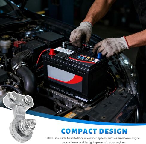 2 PCS 3/8"-16 Lead Side Post Battery Terminal Connectors, Corrosion-Resistant Side Post Batteries Cable End Connector, Standard Battery Terminal Adapter for Sedan Truck Marine Boat in Saudi Arabia