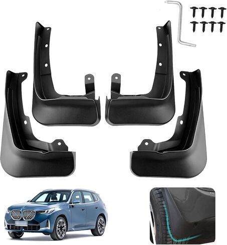 تناسب مخصص اللوحات الطينية BMW X3 G45 2025 2026 الطين سبلاش الحرس الأمامي والخلفي 4-PC مجموعة in Kuwait