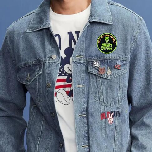 These are Things Not of This World Embroidered Patch 3 inch, Alien Patches Iron On, Planet Iron On Patches, Green Alien Patch, Alien Patch Large in Saudi Arabia