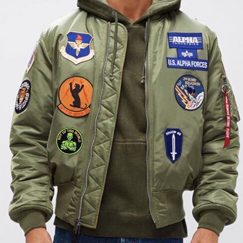 These are Things Not of This World Embroidered Patch 3 inch, Alien Patches Iron On, Planet Iron On Patches, Green Alien Patch, Alien Patch Large in Saudi Arabia