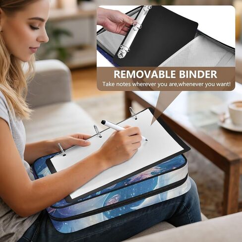 ALAZA Cute Axolotl Mermaid 3 Ring Binder Bag with 7-Pocket Accordion File Organizer, Letter Size, Expandable Filing Folder Portfolio & Case Ring Binders in Kuwait