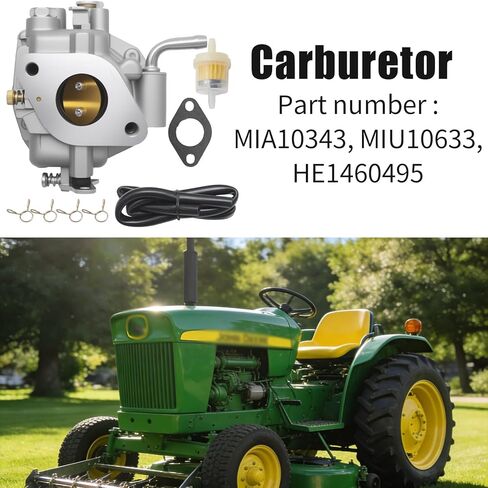 MIA10343 Carburetor Kit, Replacement for John Deere 316 317 318 P218G, Replaces MIU10633 in Kuwait