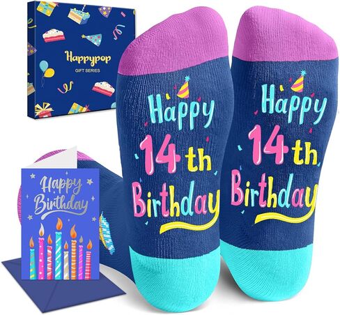 HAPPYPOP 18th Birthday Gifts Ideas Socks - Gifts for 18 Year old Boy Girl, Gifts for Teens 18 With Greeting Card in Saudi Arabia