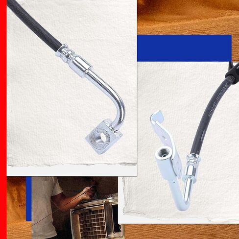 JC Whitney JFBAJCWBHH00333 Set of 2 Front Left & Right Brake Hydraulic Hoses - Compatible with Jeep Wrangler 2011-2017 in Kuwait