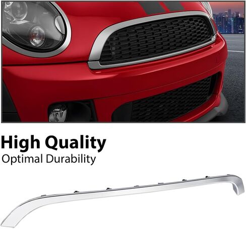 G-PLUS Front Molding Chrome Grille Hood Trim Moulding, Compatible with Mini Cooper R55 R56 R58 R59 2009-2015 (NOT Fit S) in Kuwait