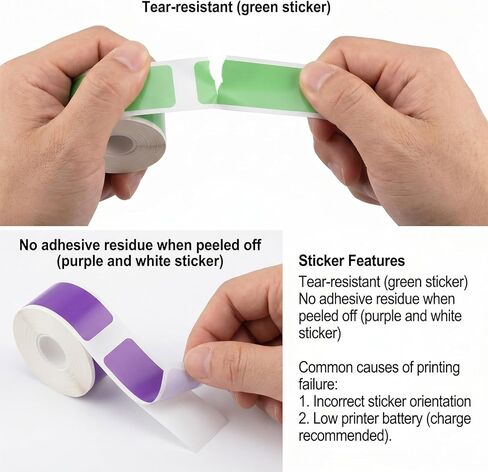 480Pcs D30 Label Tape D30 Printer Paper Labels Replacement Thermal Labels Tapes 12 X 40 mm Label Maker Tape Rolls Colorful Mini Print Tapes, 160/Roll, 3 Rolls Total in Saudi Arabia