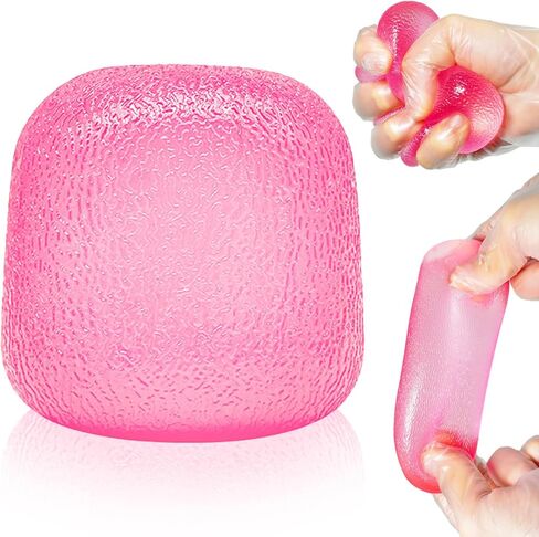 Squishy Fidget Toys, Stress Relief Squeeze Sensory Balls, Stress Relief Toys for Kids and Adults, Sugar Balls for Classroom Prize Favors, Anxiety Relief Party Favors Gifts for Girls & Boys (Pink) in Saudi Arabia