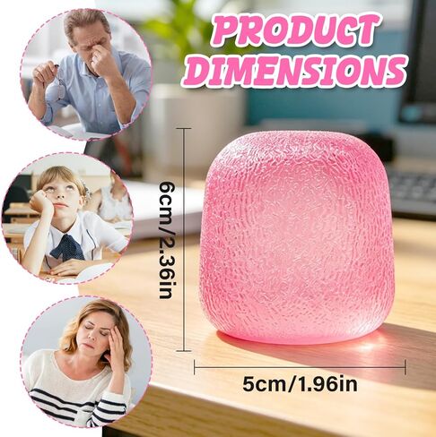 Squishy Fidget Toys, Stress Relief Squeeze Sensory Balls, Stress Relief Toys for Kids and Adults, Sugar Balls for Classroom Prize Favors, Anxiety Relief Party Favors Gifts for Girls & Boys (Pink) in Saudi Arabia