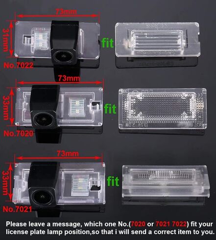 HD IP68 170° Night Vision Reversing Plate Light License Rear View Backup Camera Compatible with BMW Mini Cooper Kombilimousine R55 R56/Convertible cabrio R52/Cabriolet R57/Coupe R58/Roadster R59(7022) in Saudi Arabia