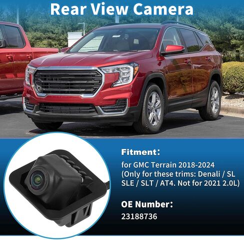 Rear View Camera for GMC Terrain 2018-2024 Denali/SL/SLE/SLT / AT4 Park Assist Backup Reverse Camera Replace No.23188736 in Kuwait