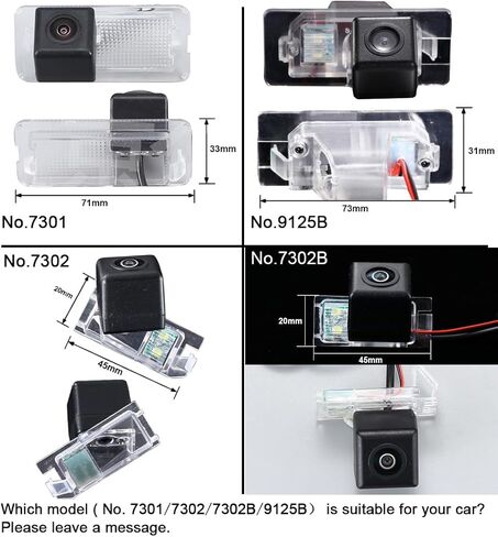 HD Auto 170° License Plate Light Rear View Reversing Backup Camera Parking System Compatible with Fiat Abrath 500 500X 595 695 500C 595C 695C/FWD 312/Jeep Grand Cherokee/Maserati Levante/Dodge Viper in Kuwait