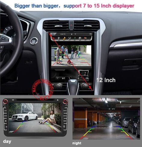 HD Auto 170° License Plate Light Rear View Reversing Backup Camera Parking System Compatible with Fiat Abrath 500 500X 595 695 500C 595C 695C/FWD 312/Jeep Grand Cherokee/Maserati Levante/Dodge Viper in Kuwait