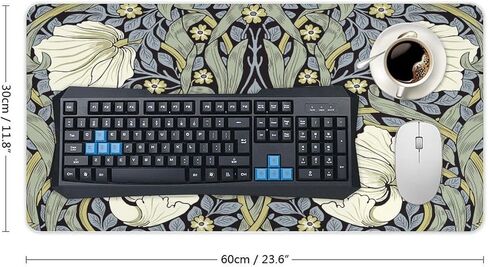 Gaming Mouse Pad, William Morris Pimpernel Mouse Pad11.8 x23.6 Inch Computer Mouse Mat Keyboard Full Desk Mousepad for Gaming, Office, Home in Saudi Arabia