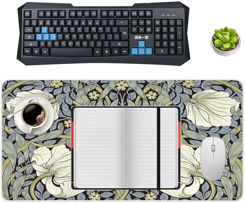 Gaming Mouse Pad, William Morris Pimpernel Mouse Pad11.8 x23.6 Inch Computer Mouse Mat Keyboard Full Desk Mousepad for Gaming, Office, Home in Saudi Arabia