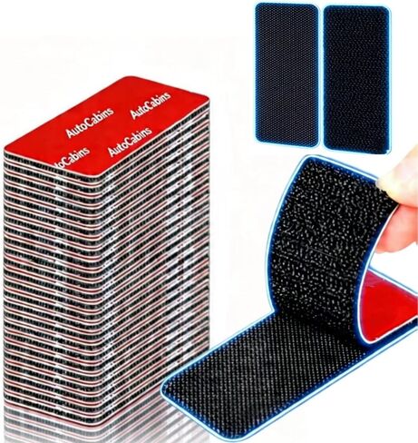 24 Sets Heavy-Duty Hook and Loop Strips with Adhesive Fasteners,Waterproof Heat-Resistant, for Walls,EZ Passes,Sofa Cushions,Car Floor Mats,Furniture,Carpet and More(3.2''x1.2'') in Saudi Arabia
