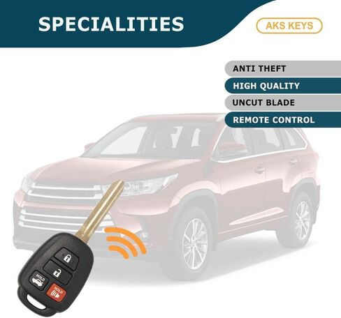 Replacement for Toyota Key Fob 4 Buttons That Use FCC GQ4-52T and Part Number 89070-0R101 Chip Texas ID 4D Letter H - 315 MHz Compatible with 2014-2019 Selected Models (1) in Saudi Arabia