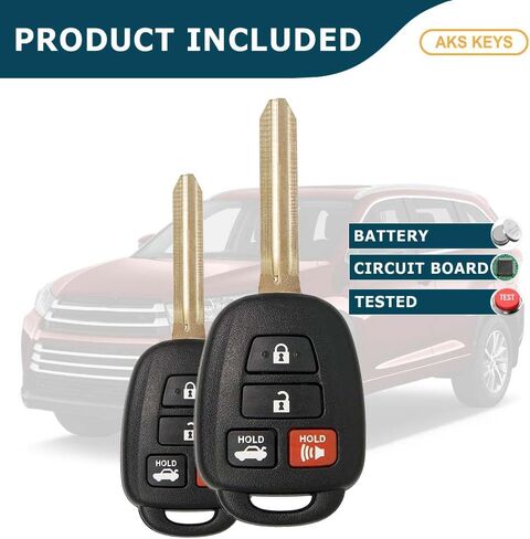 Replacement for Toyota Key Fob 4 Buttons That Use FCC GQ4-52T and Part Number 89070-0R101 Chip Texas ID 4D Letter H - 315 MHz Compatible with 2014-2019 Selected Models (1) in Saudi Arabia