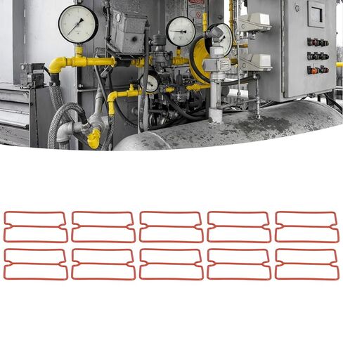 Rubber Sealing Ring Valve Plate Sealing Ring Connecting Sealing Ring Durable Heat Smooth Oil Free Accurate Fit for Engine Cylinder Cover Valve Plate Red 98mm 100mm 96mm 80mm 10Pcs (1500W) in Saudi Arabia