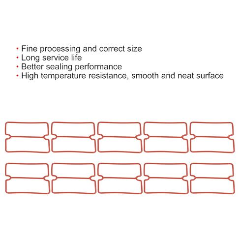 Rubber Sealing Ring Valve Plate Sealing Ring Connecting Sealing Ring Durable Heat Smooth Oil Free Accurate Fit for Engine Cylinder Cover Valve Plate Red 98mm 100mm 96mm 80mm 10Pcs (1500W) in Saudi Arabia