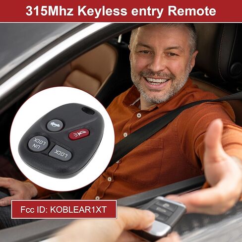 ACROPIX KOBLEAR1XT 315MHz Keyless Entry Remote Key Fob for Chevrolet Malibu 2001-2005 for Chevrolet Corvette 2001-2004 Replacement Car Key in Kuwait