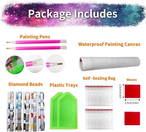 Large Diamond Art Painting, DIY Book Round Diamond Painting Kits for Adults Beginners, Crystal Rhinestones for Home Wall Decoration Gift,30x90cm/11.8×35.4in in Kuwait