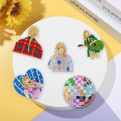 LETISH Pop Star Diamond Painting Set - 5Pcs DIY Gifts for Teen Girls | 20% Extra Diamonds in Saudi Arabia