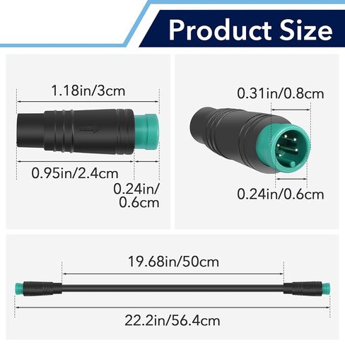 5 Pin Male to Male Ebike Extension Cable for Julet, Compatible with Expand Ebike Light and Twist Throttle, Ebike 5 Pin Display Extended Cable in Saudi Arabia
