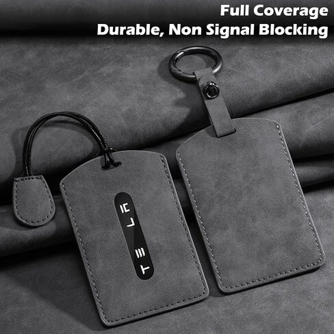 1PC Suede Leather Key Fob Cover Compatible with Tesla Keycard, Model 3 Y S X Cybertruck Rivian Key Card Holder,Comes with A Matching Color Ring Buckle (Olive Green) in Saudi Arabia