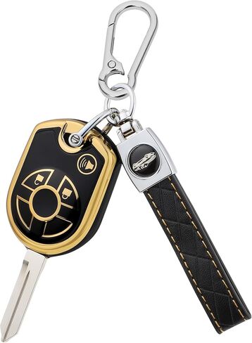 غطاء TOMALL لمفتاح Ford Key Fob مع سلسلة مفاتيح، 4 أزرار ناعمة من مادة TPU لحماية مفتاح Fob لـ 2002-2017 Ford C-Max Edge Escape Expedition Explorer Flex Focus Freestyle Fusion Mustang Taurus Transit، أبيض in Kuwait