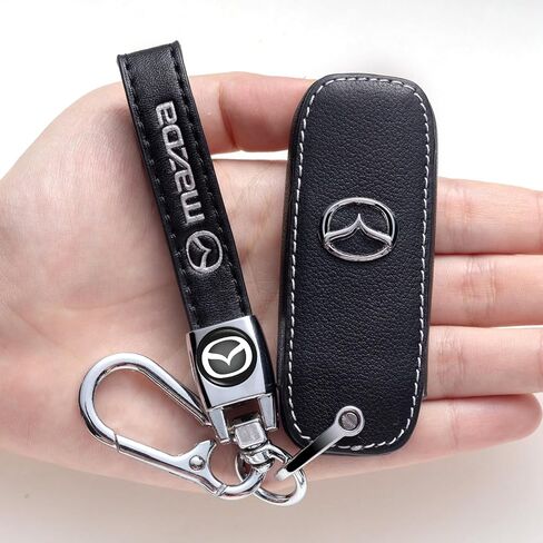 Key case for Mazda,Key Fob Cover Leather Key Holder Remote Key Protection Case Suit for Mazda 6 CX-5 CX-30 CX-9 Mazda 3 Mazda 3 Hatchback 2019-2022 4 Buttons in Saudi Arabia