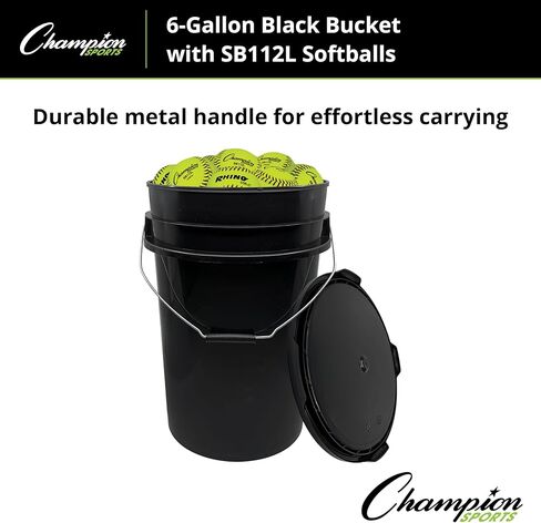 Champion Sports Storage Bucket with 18 Softballs in Saudi Arabia