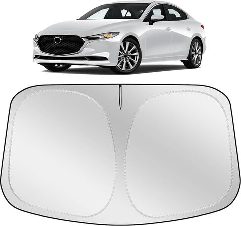 غطاء حماية من الشمس للزجاج الأمامي من XHRING متوافق مع Mazda 3 Mazda3 2026 2025 2024 2023-2019 Hatchback/Sedan in Kuwait