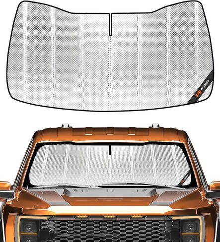 Pigenius Windshield Sun Shade for Ford F150 2021-2025. Full Coverage Rearview Mirror Shade for Ultimate Protection in Kuwait
