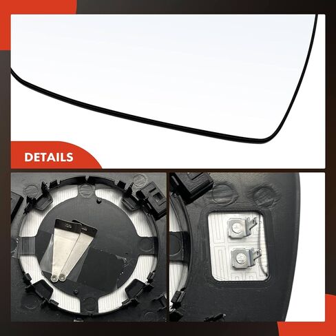 A-Premium 2-PC Driver and Passenger Side Heated Mirror Glass with Backing Plate Compatible with Kia Forte 2014 2015 2016 2017 2018 - Exterior View Flat and Convex Mirror in Kuwait