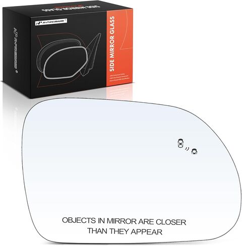A-Premium Right Passenger Side Heated Mirror Glass with Backing Plate Compatible with Kia Soul 2020 2021 2022 2023 2024 - Exterior Side View Convex Mirror with Blind Spot Detection in Kuwait