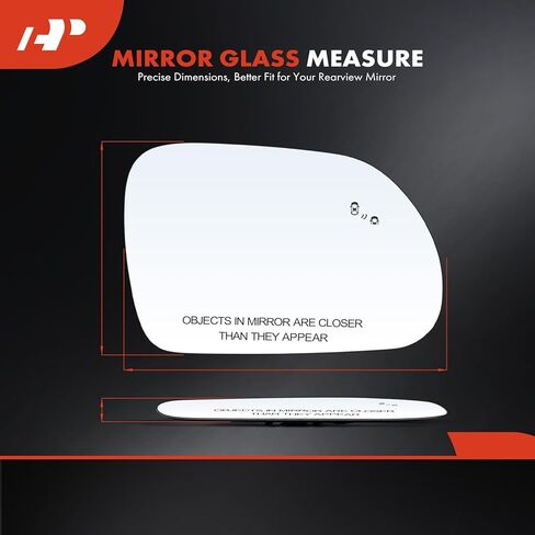 A-Premium Right Passenger Side Heated Mirror Glass with Backing Plate Compatible with Kia Soul 2020 2021 2022 2023 2024 - Exterior Side View Convex Mirror with Blind Spot Detection in Kuwait