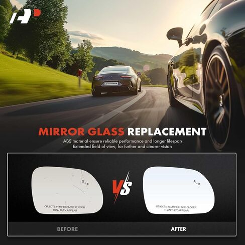 A-Premium Right Passenger Side Heated Mirror Glass with Backing Plate Compatible with Kia Soul 2020 2021 2022 2023 2024 - Exterior Side View Convex Mirror with Blind Spot Detection in Kuwait