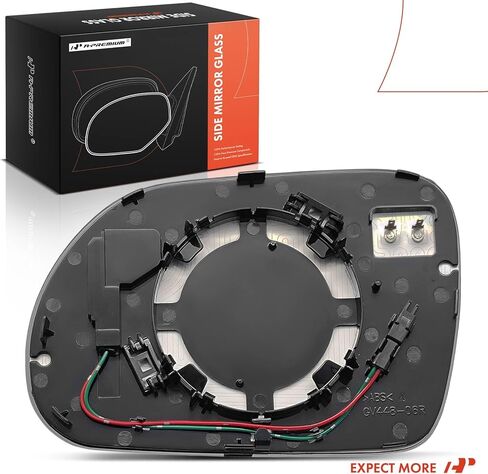 A-Premium Right Passenger Side Heated Mirror Glass with Backing Plate Compatible with Kia Soul 2020 2021 2022 2023 2024 - Exterior Side View Convex Mirror with Blind Spot Detection in Kuwait
