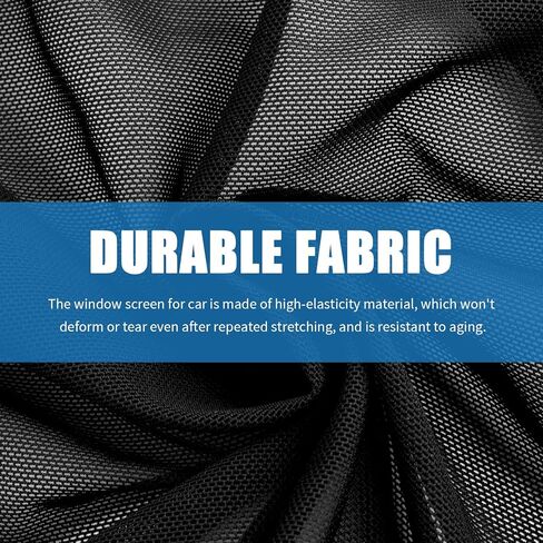2PCS Mesh Car Window Shades for Side Window,Stretchable Rear Car Windows Covers Provides Cool and Breathable Interior Environment,Foldable Cars Windows Screen with Nylon Stickers in Kuwait