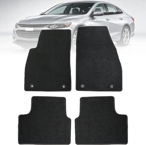 GXARTS Car Floor Mats Carpet Full Set All-Weather Protect Compatible with Chevrolet Malibu 2011 2012 2013 2014 2015 2016 | WaterproofBlack Car Mats with Anti-Slip Backing in Kuwait