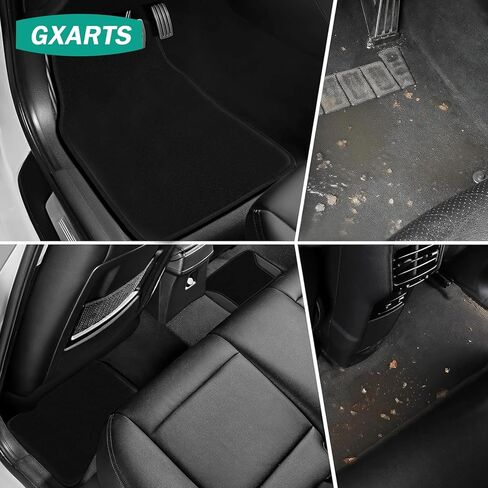 GXARTS Car Floor Mats Carpet Full Set All-Weather Protect Compatible with Chevrolet Malibu 2011 2012 2013 2014 2015 2016 | WaterproofBlack Car Mats with Anti-Slip Backing in Kuwait